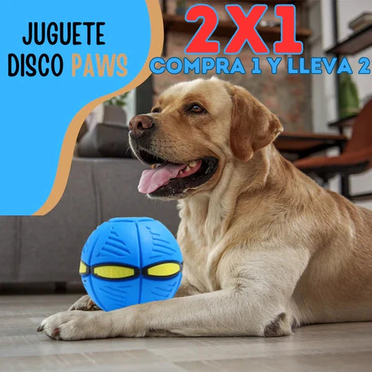 2x1 PELOTA DISCO PAWS Para Cachorros promueve la actividad física, ayuda a reducir el estrés